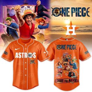 Houston Astros One Piece Live-action 2026 Baseball Jersey: black,