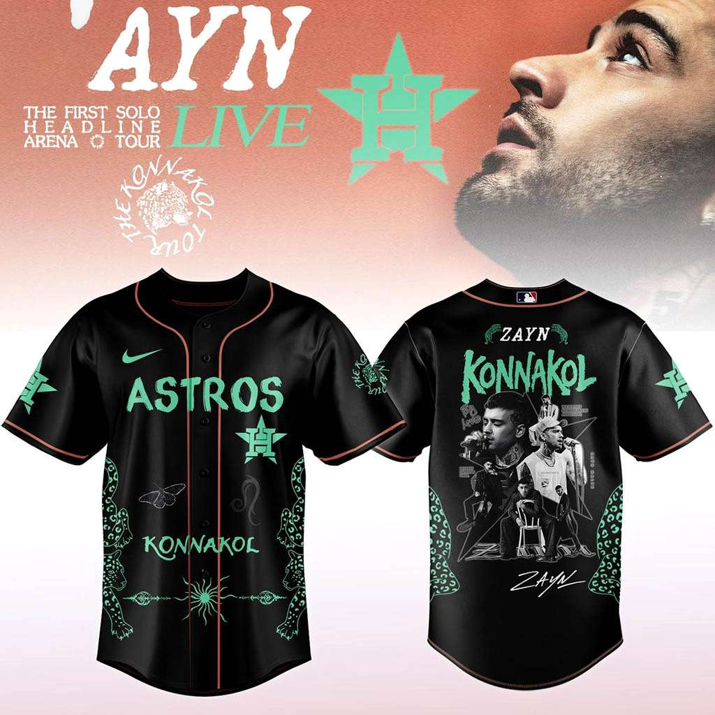 Houston Astros Zayn Malik The First Solo Konnakol Tour 2026 Baseball Jersey