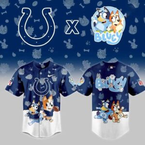 Indianapolis Colts Bluey Night Baseball Jersey
