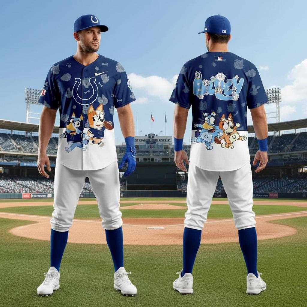 Indianapolis Colts Bluey Night Baseball Jersey Indianapolis Colts Bluey Night Baseball Jersey
