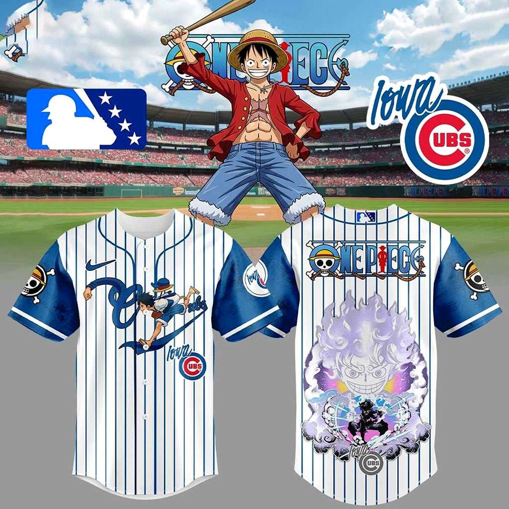 Iowa Cubs One Piece 2026 Anime Night Striped Baseball Jersey