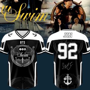 JIN BTS Swim Arirang Album Mixed Mesh Football Jersey