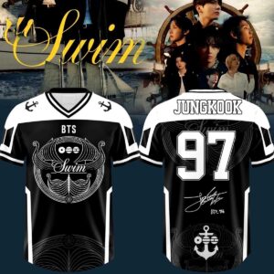 JUNGKOOK BTS Swim Arirang Album Mixed Mesh Football Jersey