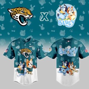 Jacksonville Jaguars Bluey Night Baseball Jersey