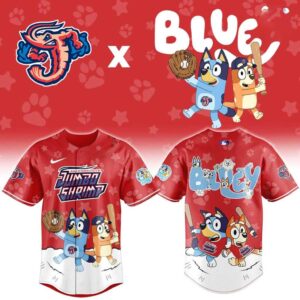 Jacksonville Jumbo Shrimp Bluey Night Limited Edition Baseball Jersey