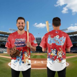 Jacksonville Jumbo Shrimp Bluey Night Limited Edition Baseball Jersey Jacksonville Jumbo Shrimp Bluey Night Limited Edition Baseball Jersey