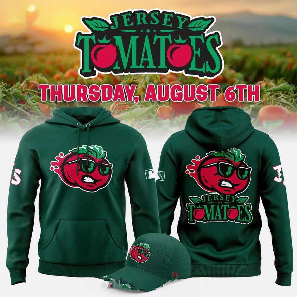 Jersey Shore BlueClaws Jersey Tomatoes 2026 Saucy Night Hoodie Jersey Shore BlueClaws Jersey Tomatoes 2026 Saucy Night Hoodie