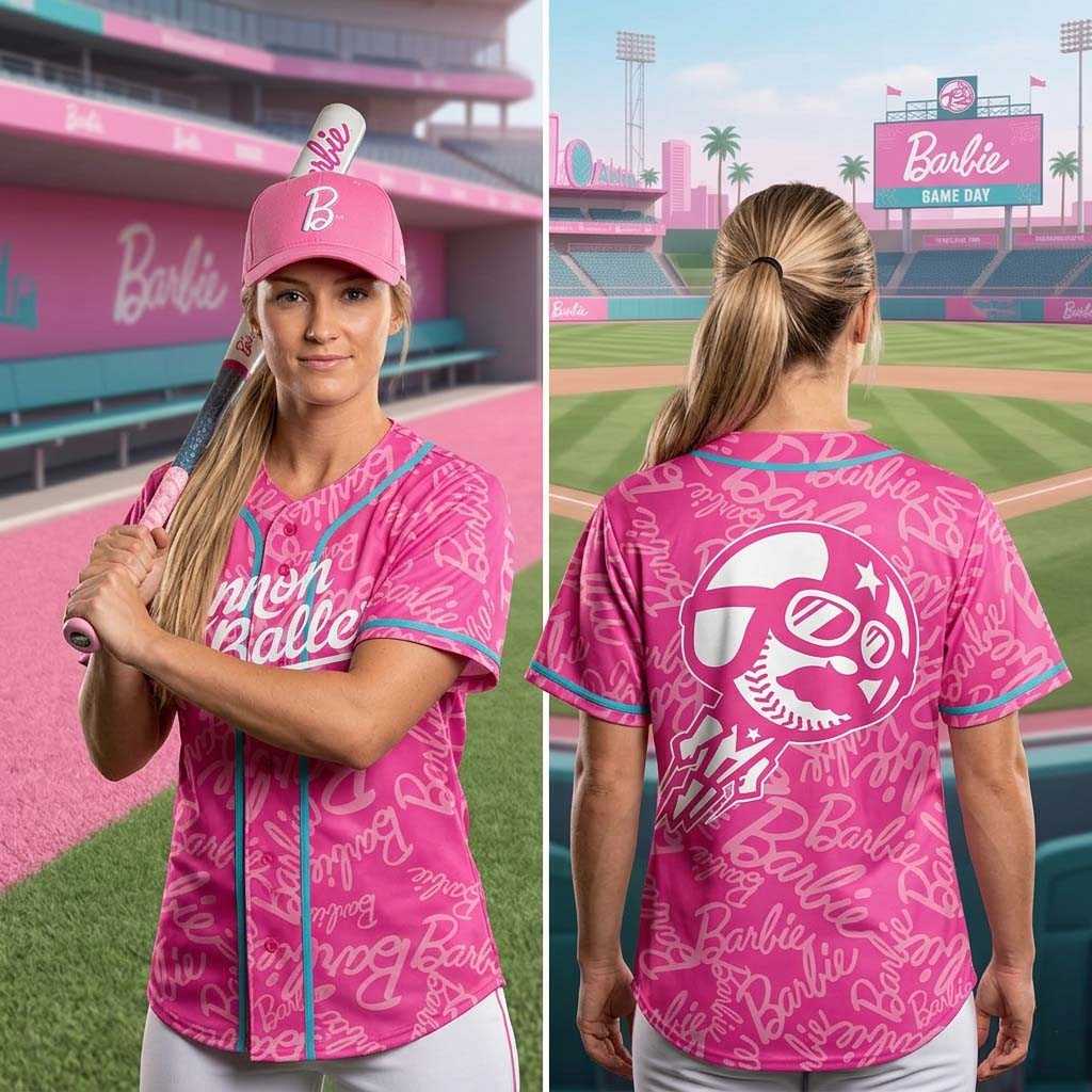 Kannapolis Cannon Ballers Barbie Game Day Jersey Kannapolis Cannon Ballers Barbie Game Day Jersey