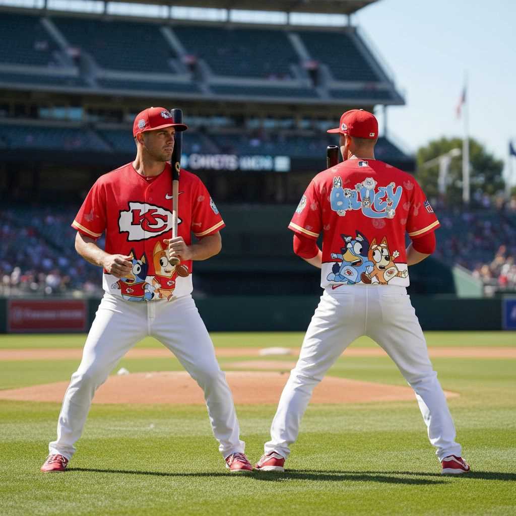 Kansas City Chiefs Bluey Night Baseball Jersey