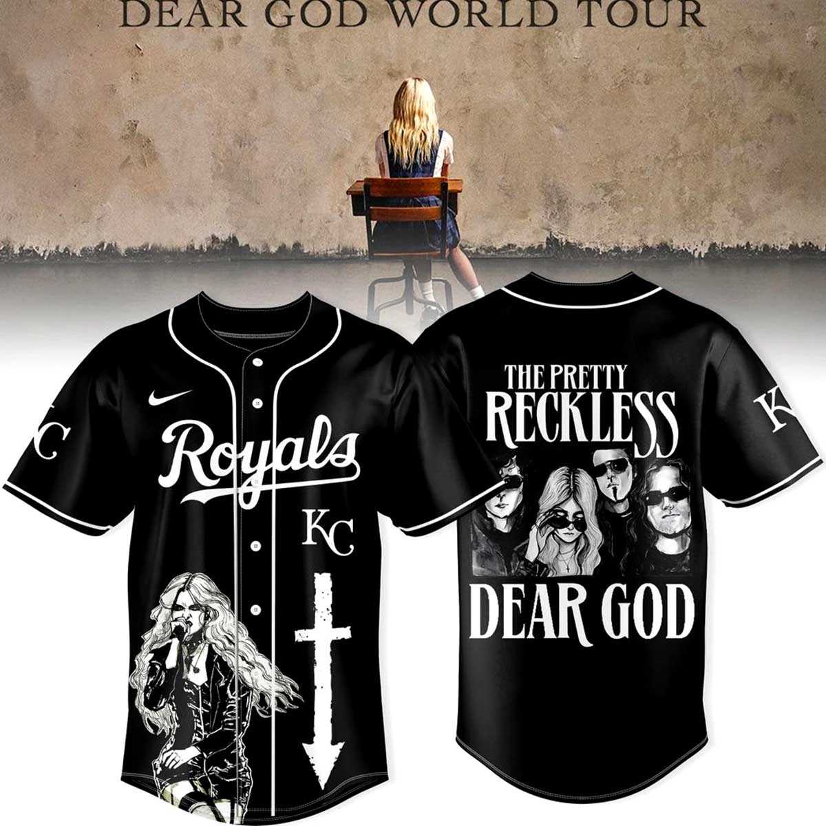 Kansas City Royals Taylor Momsen Dear God World Tour Baseball Jersey
