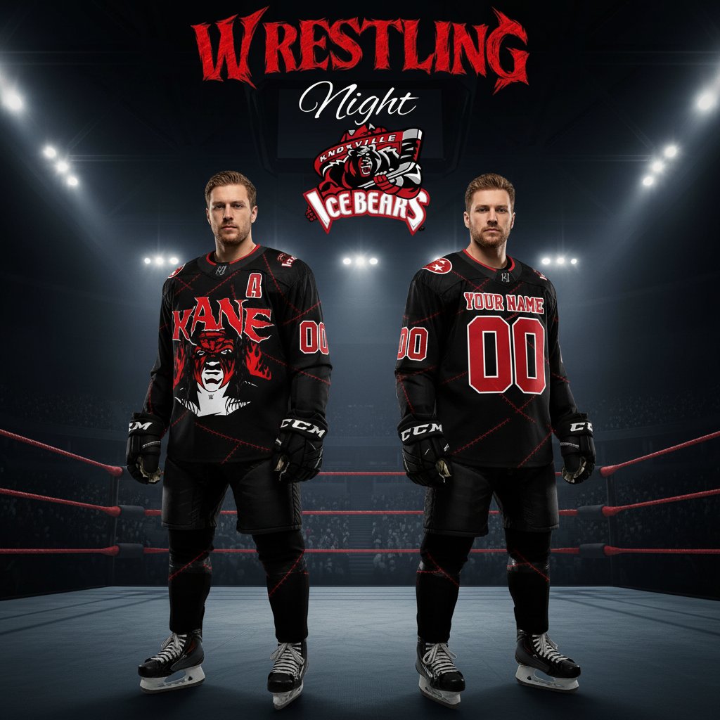 Knoxville Ice Bears Our Wrestling Night Edition Custom Name Jersey