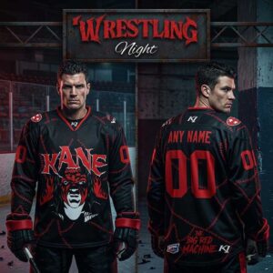 Knoxville Ice Bears Wrestling Night 2026 Big Red Machine Hockey Jersey 4 1.jpg