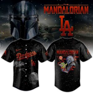 LA Dodgers Mandalorian Grogu Baseball Jersey