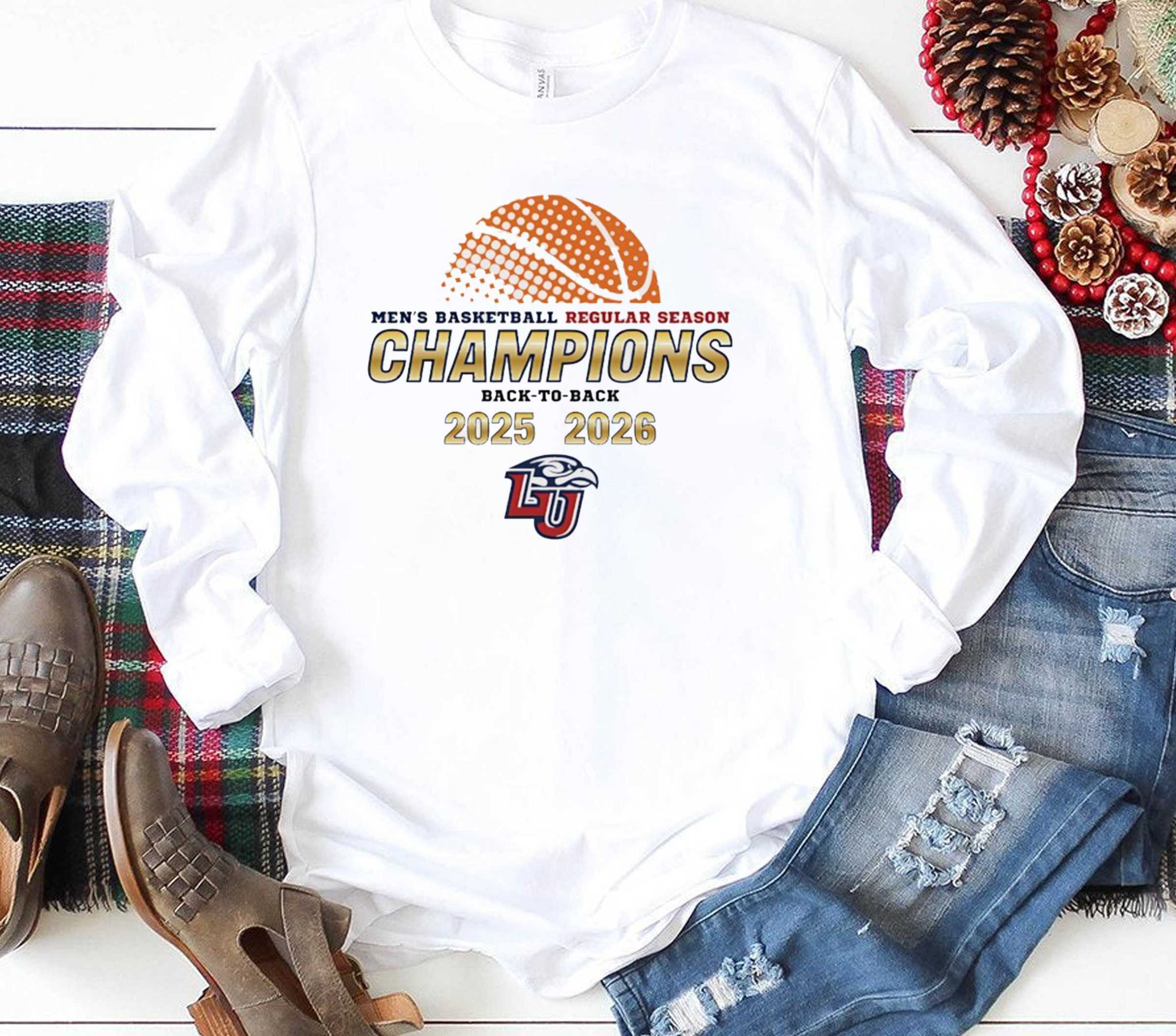 Liberty Flames Mens Basketball Regular Seasons Champions Back To Back 2025 2026 Tee