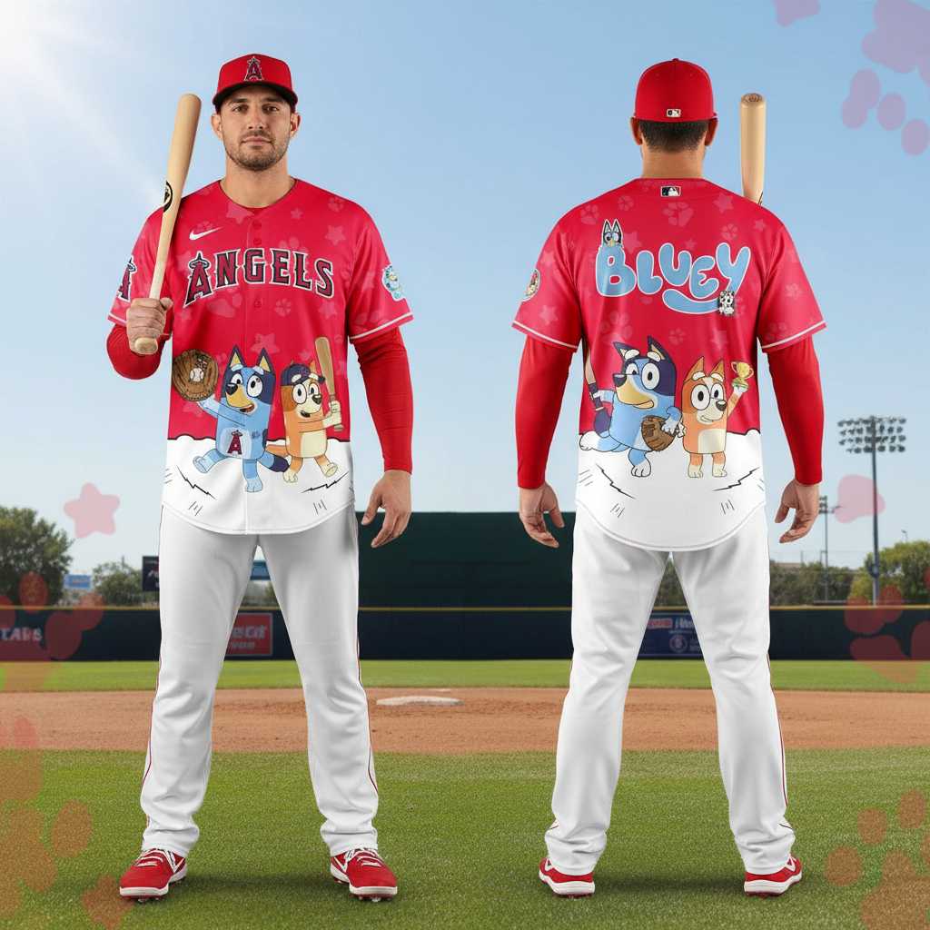 Los Angeles Angels Bluey Night Limited Baseball Jersey