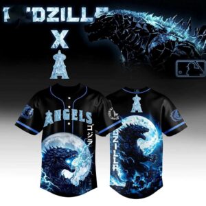 Los Angeles Angels Godzilla Legendary  Baseball Jersey