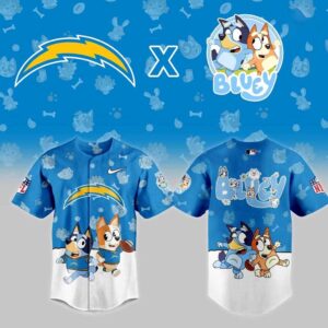 Los Angeles Chargers Bluey Night Baseball Jersey