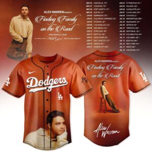 Los Angeles Dodgers Alex Warren Finding Family on the Road Tour 2026 Jersey