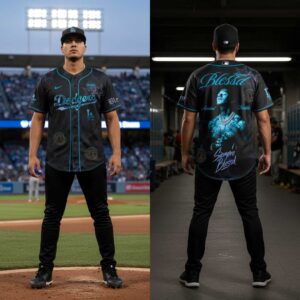 Los Angeles Dodgers Blessd Siempre Blessed USA Tour Baseball Jersey 5