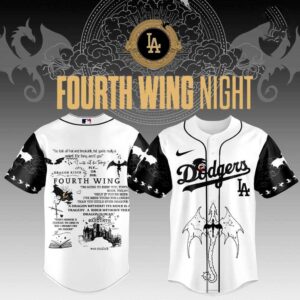 Los Angeles Dodgers Fourth Wing Night Jersey Dragon Graphics Quotes Edition