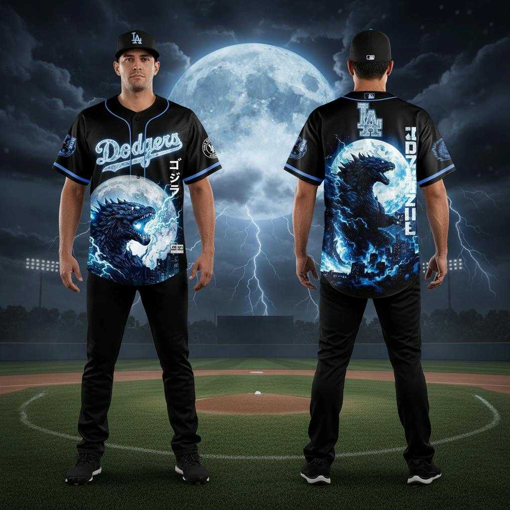 Los Angeles Dodgers Godzilla Legendary 2026 Best Baseball Jersey Los Angeles Dodgers Godzilla Legendary 2026 Best Baseball Jersey
