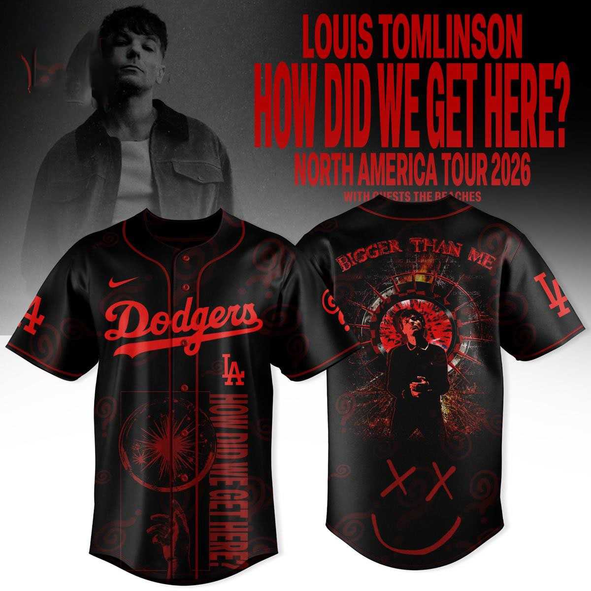 Los Angeles Dodgers Louis Tomlinson 2026 North America Tour Baseball Jersey
