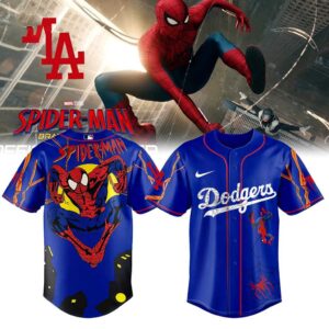Los Angeles Dodgers Spider Man Brand New Day Baseball Jersey