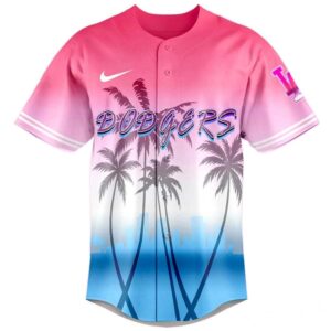 Los Angeles Dodgers Vice Summer Vibes Baseball Jersey 2