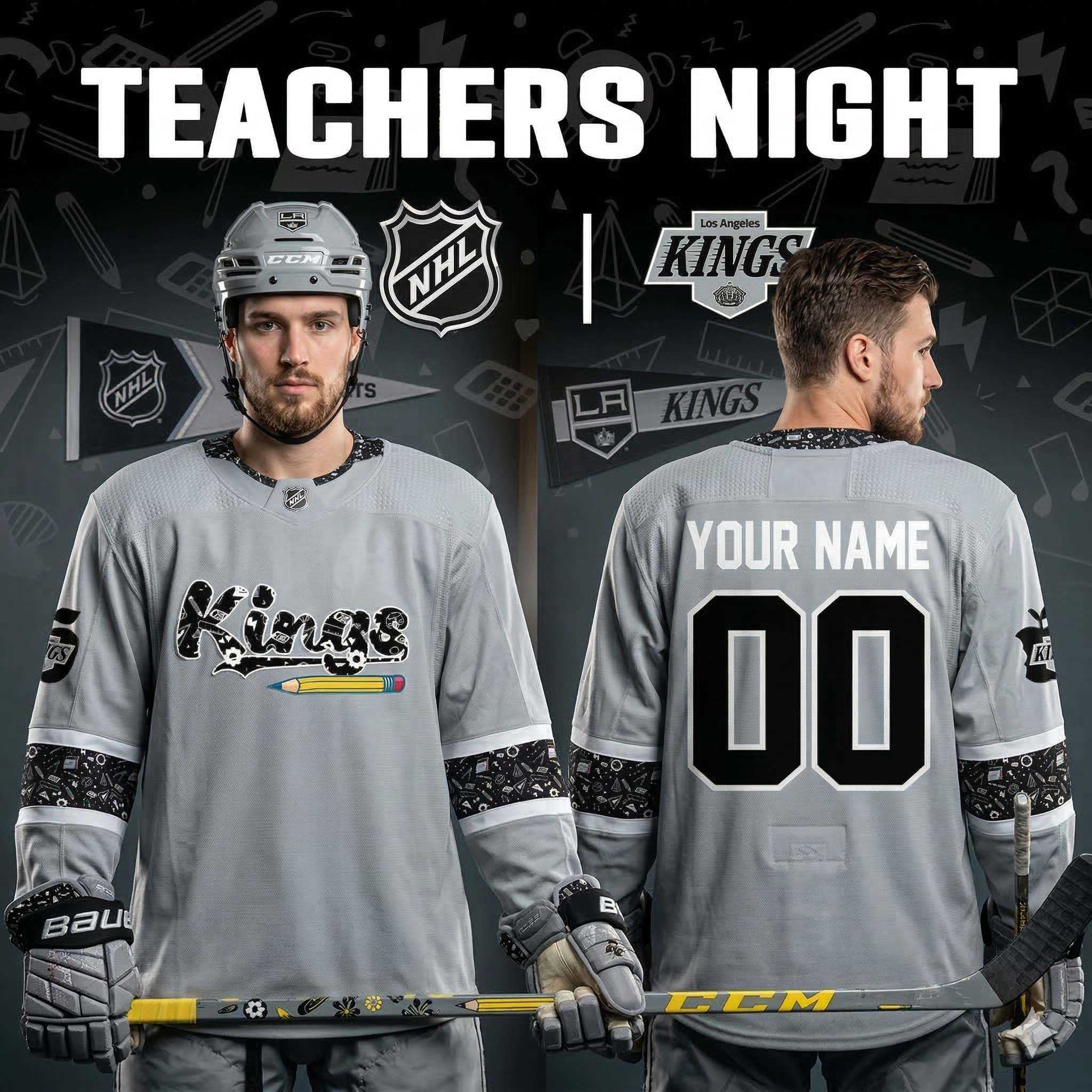 Los Angeles Kings Teacher Appreciation 2026 Night Hockey Jersey