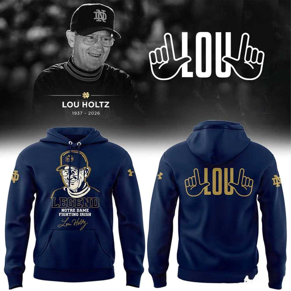 Lou Holtz Forever A Legend Coach Notre Dame 1937-2026 Hoodie