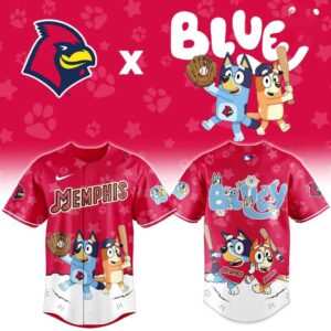 Memphis Redbirds Bluey Night Limited Edition Baseball Jersey
