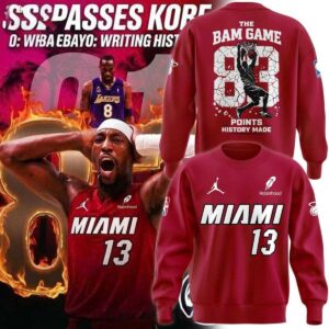 Miami Heat Bam Adebayo 2026 The Bam Game 13 Hoodie Tee