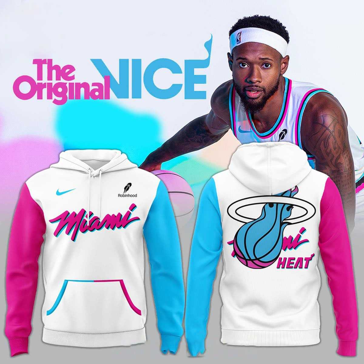 Miami Heat The Original Vice 2025-2026 Night Hoodie Tee Miami Heat The Original Vice 2025-2026 Night Hoodie Tee