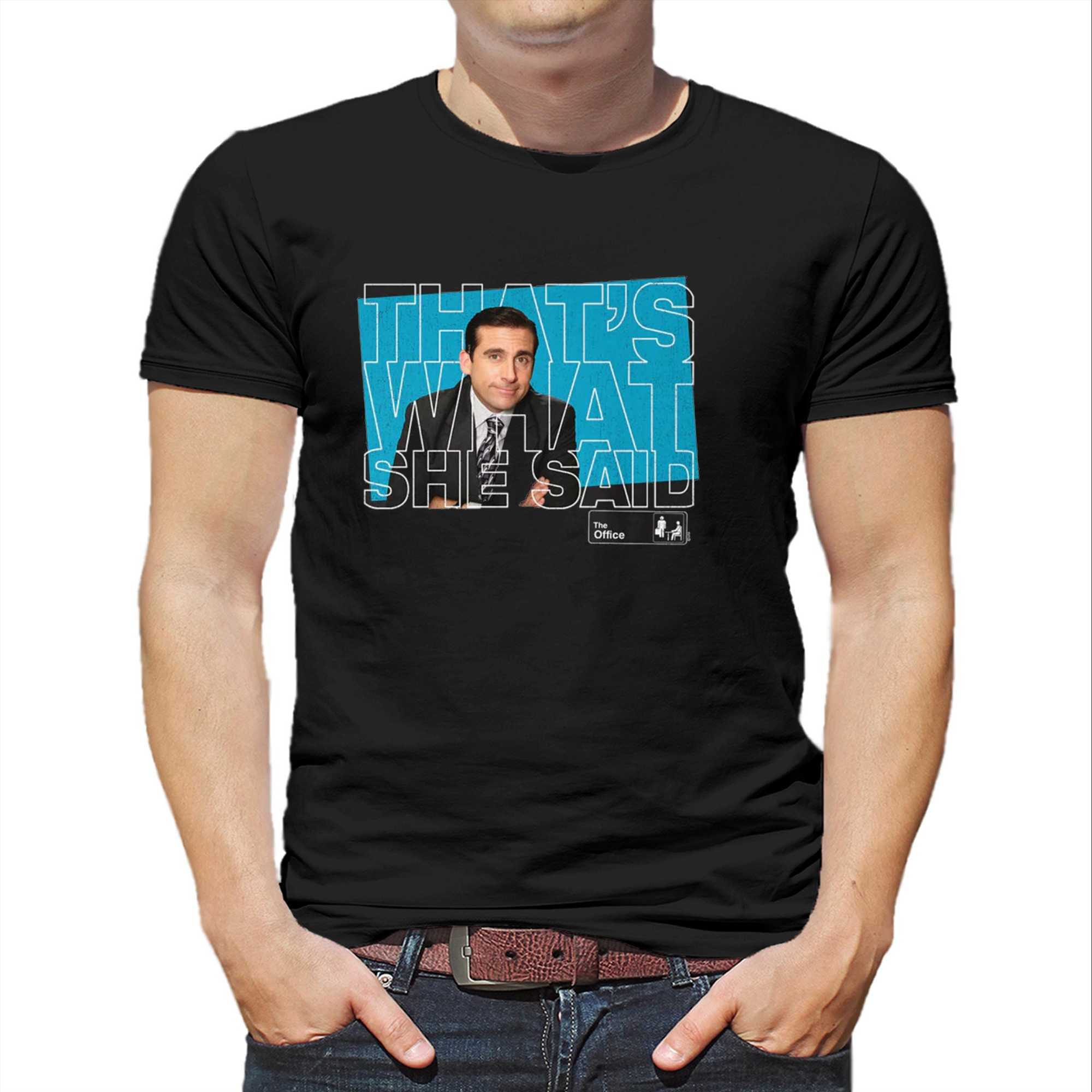 Michael Scott Thats What She Said Block Letters The Office Tee