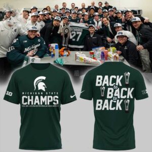 Michigan State Spartans Back- To- Back- To- Back Big Ten Champs 2026 Hoodie