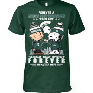 Michigan State Spartans Snoopy And Charlie Brown Forever A Fan Shirt