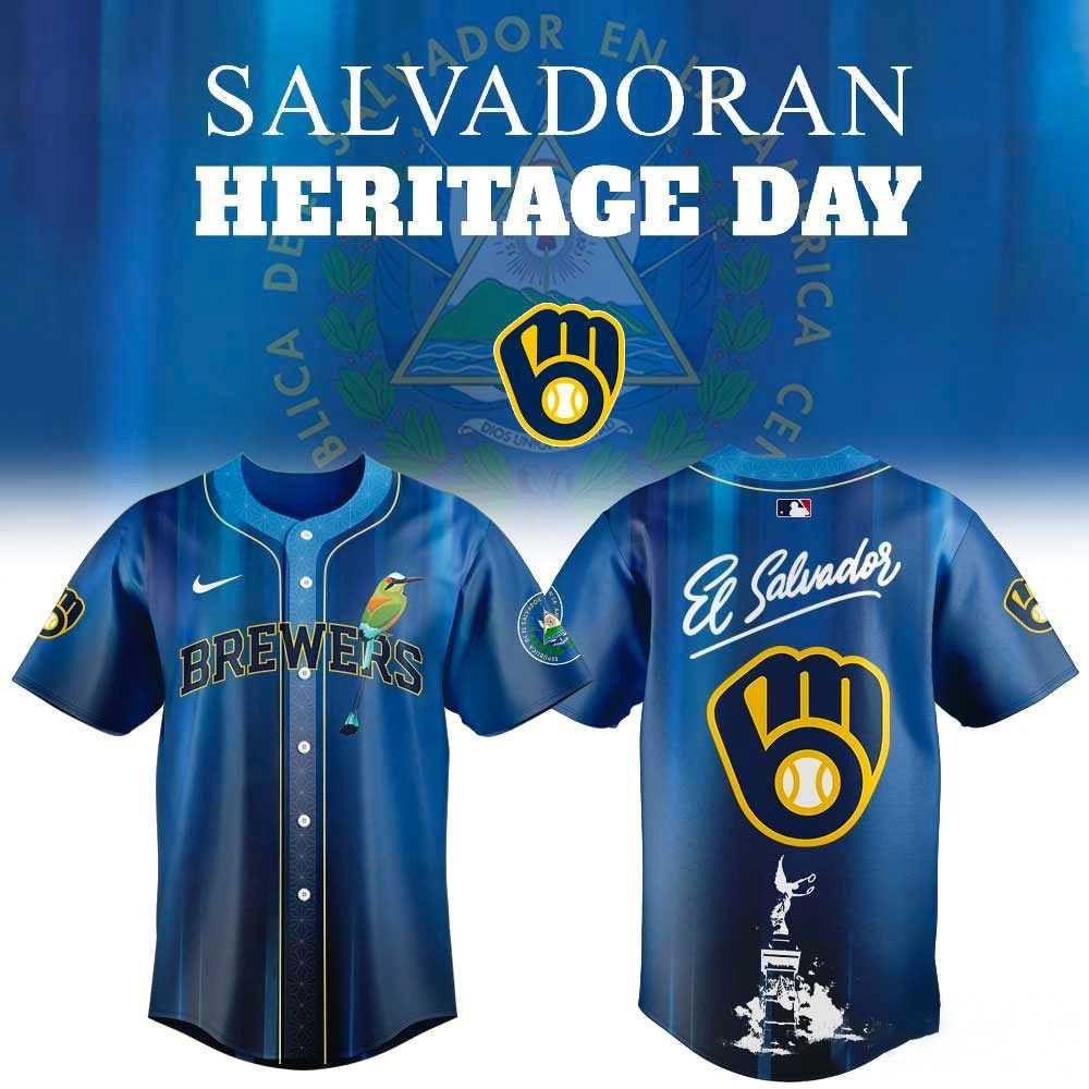 Milwaukee Brewers Salvadoran Heritage Day 2026 Jersey
