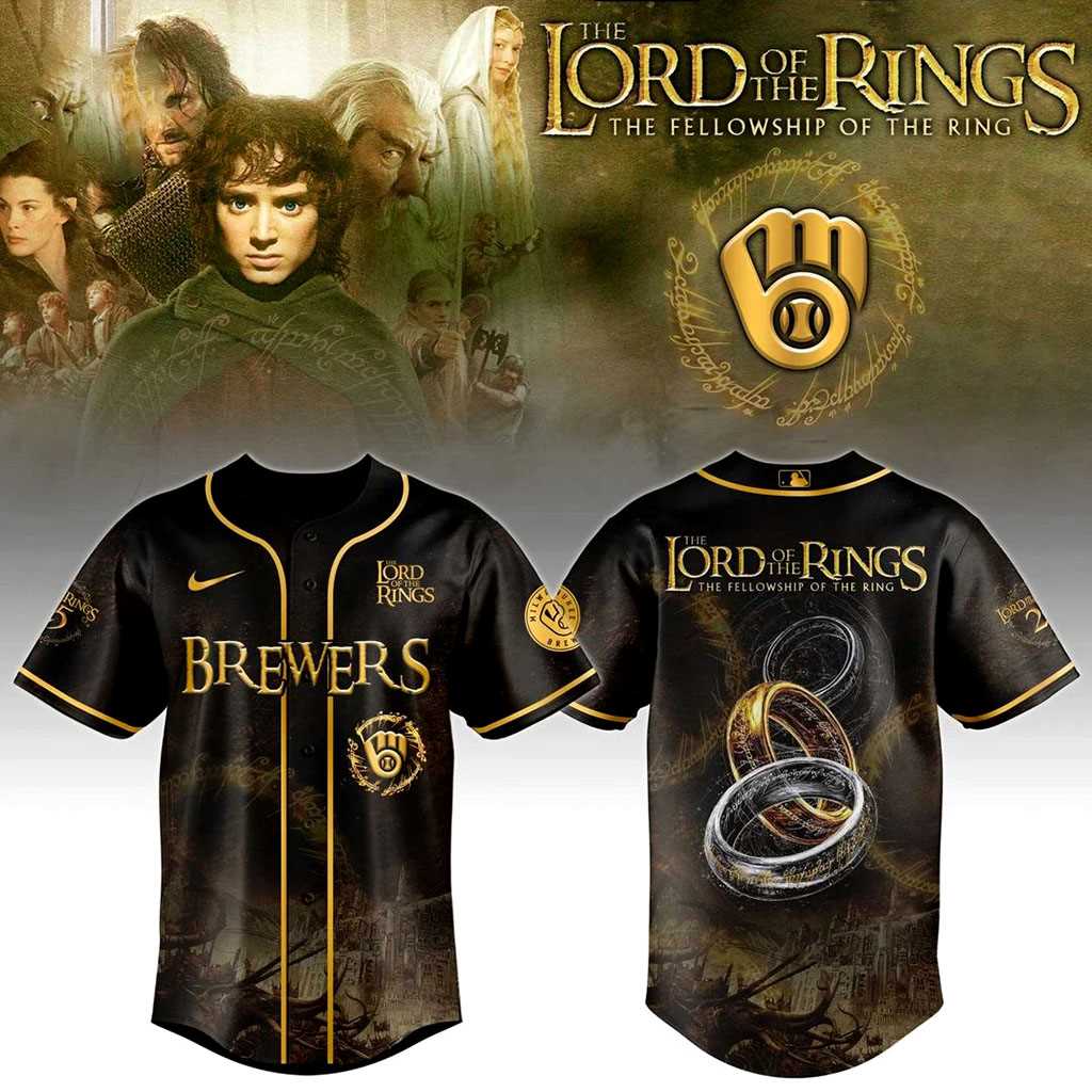 Milwaukee Brewers The Lord Of The Rings Baseball Jersey Milwaukee Brewers The Lord Of The Rings Baseball Jersey