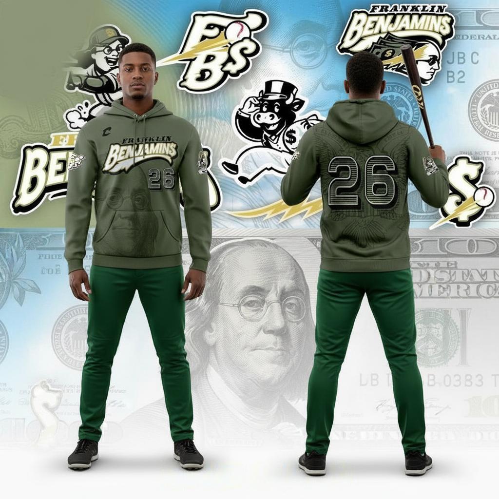 Milwaukee Milkmen Franklin Benjamins 2026 Tribute Night Hoodie Tee
