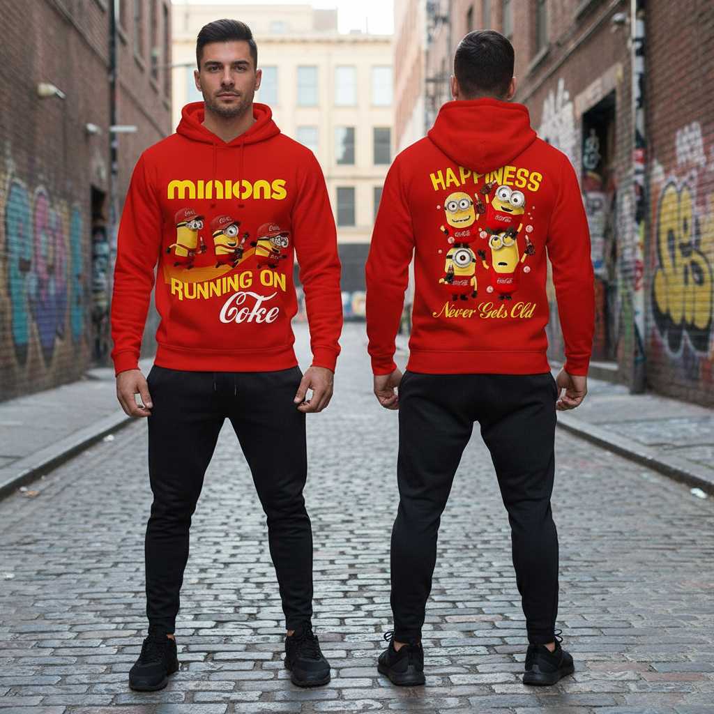 Minions Coca-Cola Running On Coke Shirt Hoodie Minions Coca-Cola Running On Coke Shirt Hoodie