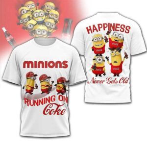 Minions Coca-Cola Running On Coke White Shirt Hoodie Minions Coca-Cola Running On Coke White Shirt Hoodie