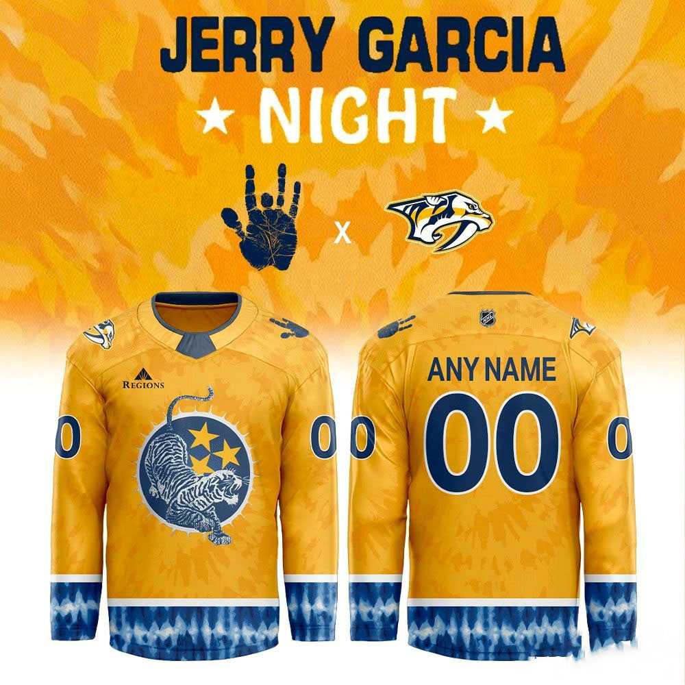 Nashville Predators 2026 Jerry Garcia Night Hockey Jersey