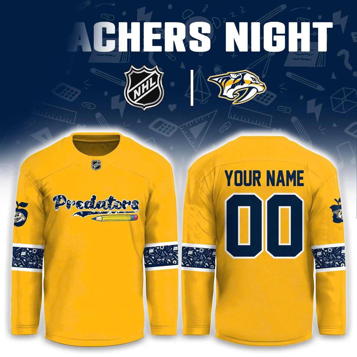Nashville Predators Teacher Appreciation 2026 Night Hockey Jersey