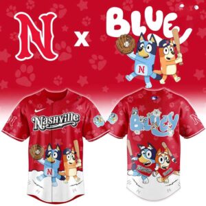 Nashville Sounds Bluey Night Limited Edition Baseball Jersey