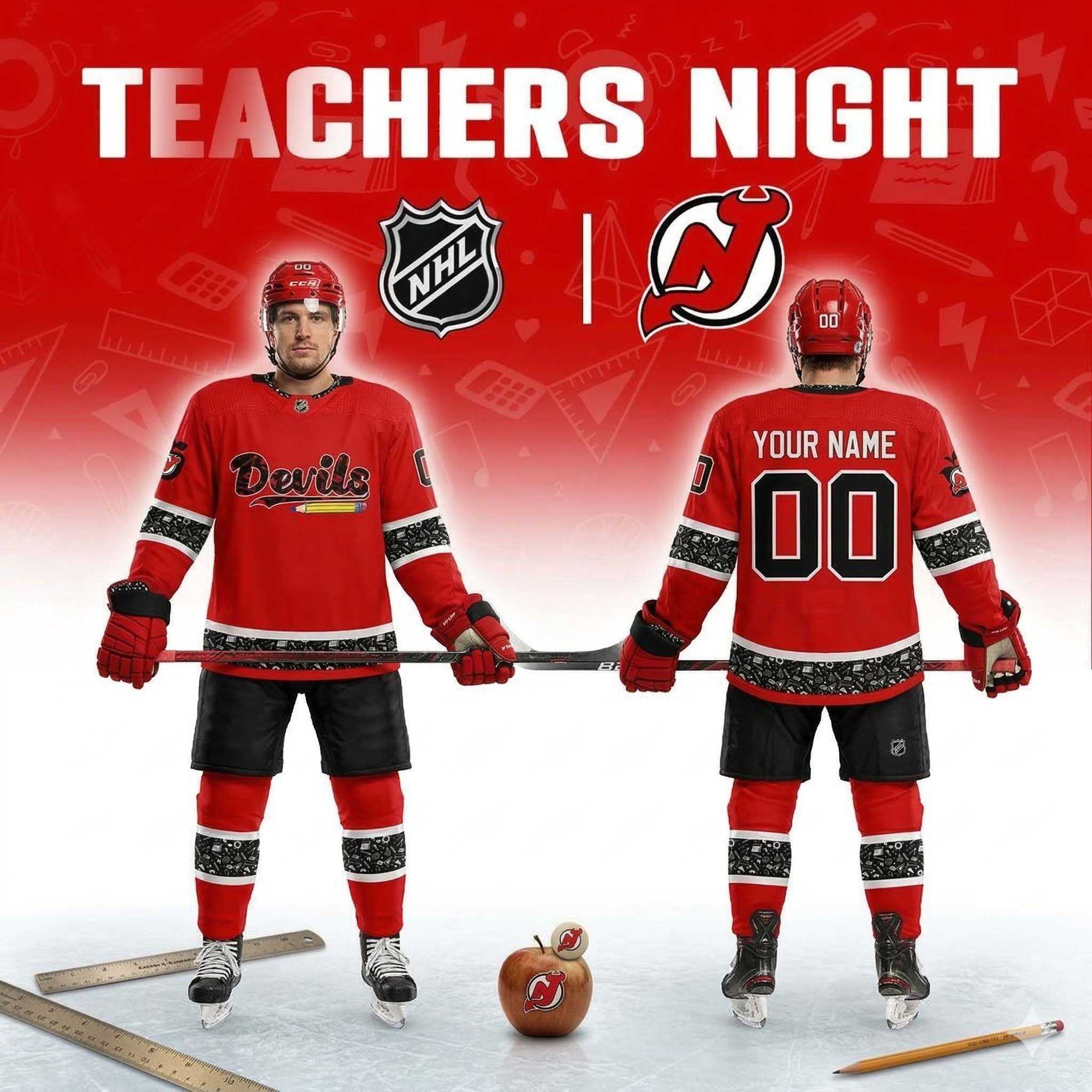 New Jersey Devils Teacher Appreciation 2026 Night Hockey Jersey