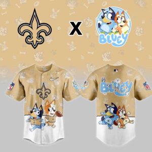 New Orleans Saints Bluey Night Baseball Jersey