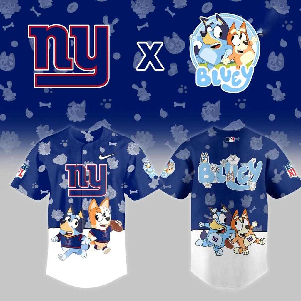New York Giants Bluey Night Baseball Jersey