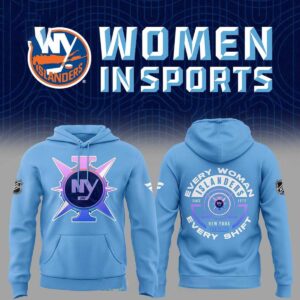 New York Islanders Celebrating Women In Sports 2026 Night Hoodie Tee