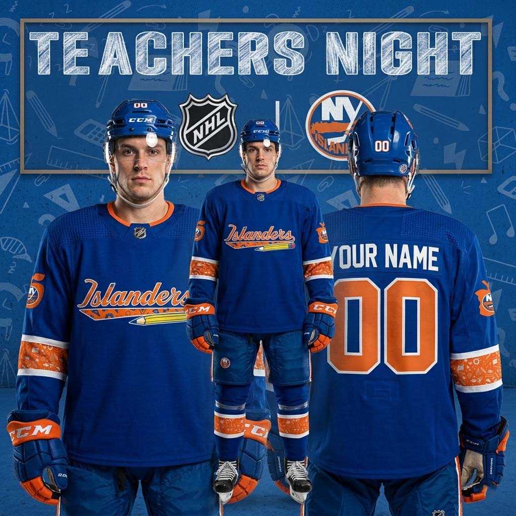 New York Islanders Teacher Appreciation 2026 Night Hockey Jersey