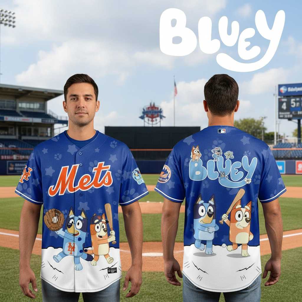 New York Mets Bluey Night Limited Baseball Jersey